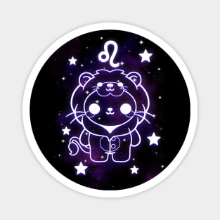 Leo kawaii zodiac sign Magnet